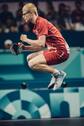 Le pongiste français Félix Lebrun, lors de son quart de finale contre le Taïwanais Lin Yun-ju, le 1er août.