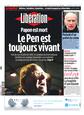 19 février 2007. Toujours vivant ? Assurément. Mais pas en aussi bonne forme que ne le redoute cette une : quelques mois plus tard, à l'élection présidentielle de 2007, Le Pen sera éliminé dès le premier tour, largement siphonné par la «droite décomplexée» de Nicolas Sarkozy. Le président du FN restera encore quatre ans en poste, mais le rideau tombe sur ses ambitions nationales.